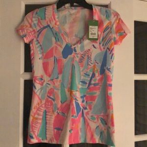 Lilly Pulitzer Michele Top Out To Sea XXS NWT